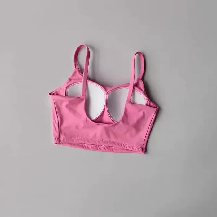 Soutien-gorge de sport push-up pour femmes - Coussinet fixe pour yoga, fitness et course respirant