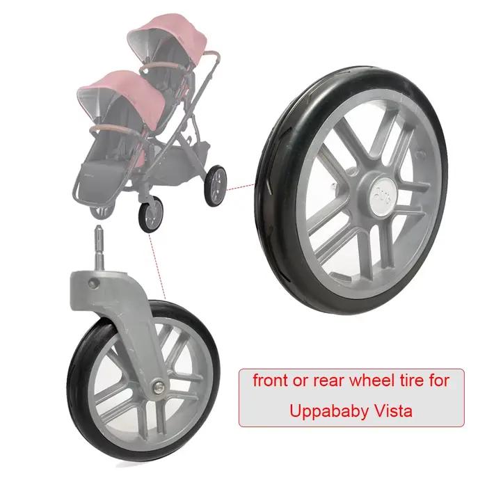 Pneu de roue de Buggy pour poussette Uppababy Vista V1 V2, couvercle de pneu avant ou arrière en PU