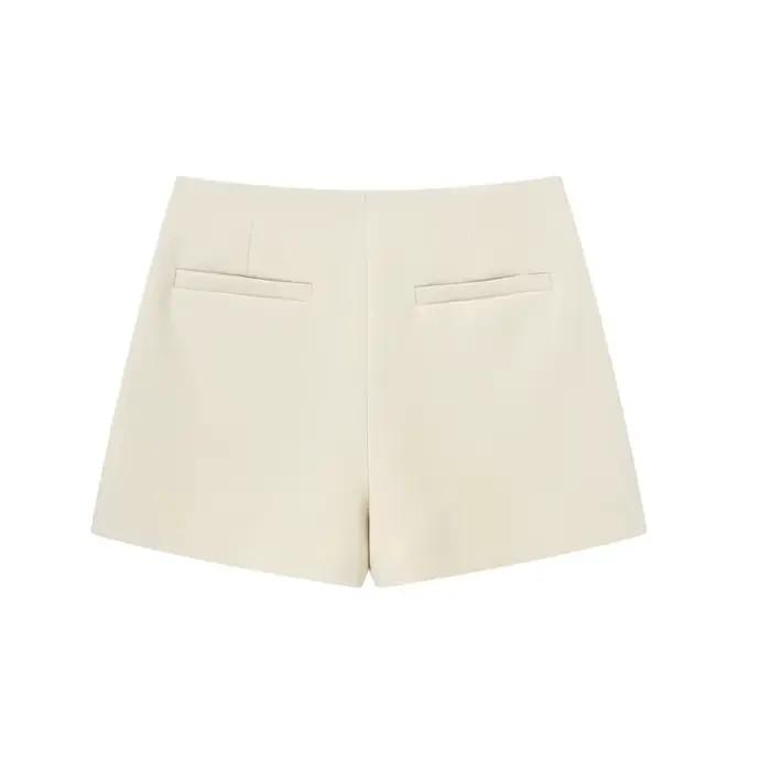 HXAO Shorts femmes 2024 noir blanc Mini shorts femmes Shorts taille haute Micro jupe décontractée Sh