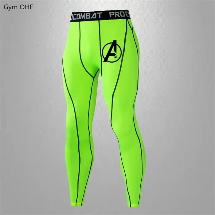 Legging de yoga Super Hero pour hommes - Collant de compression fitness et running