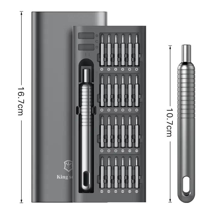 Jeu de tournevis sans fil 51 en 1, kit d'outils à main manuels portables, petits embouts magnétiques