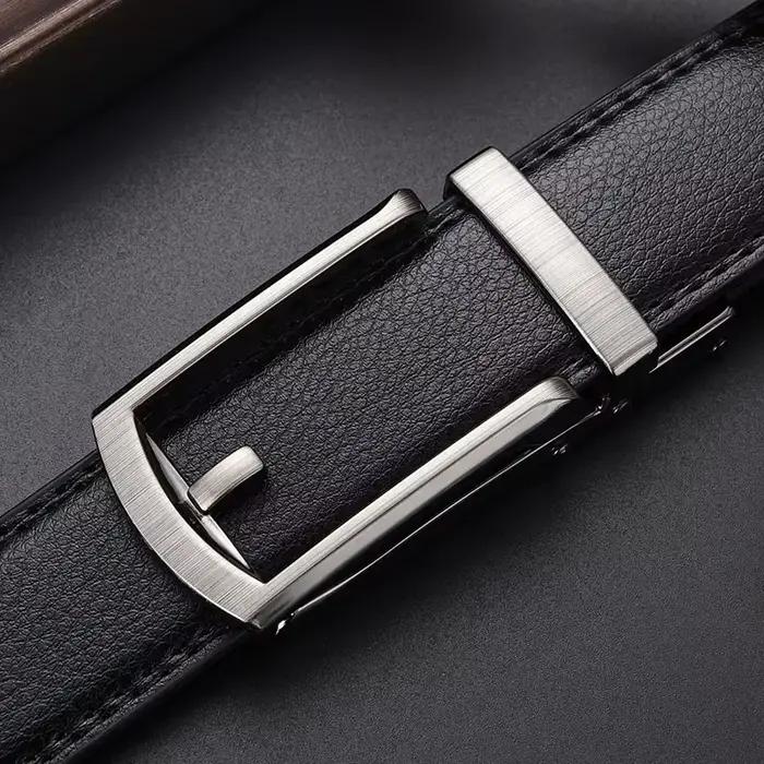 Ceinture à clic pour hommes, marque de luxe de styliste, ceintures en cuir véritable pour jeans, bou