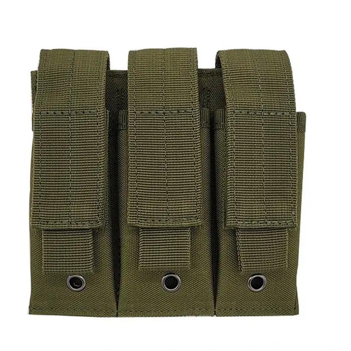 Pochette tactique Molle pour pistolet Triple, étui d'extérieur ouvert simple Double 9mm pour magazin