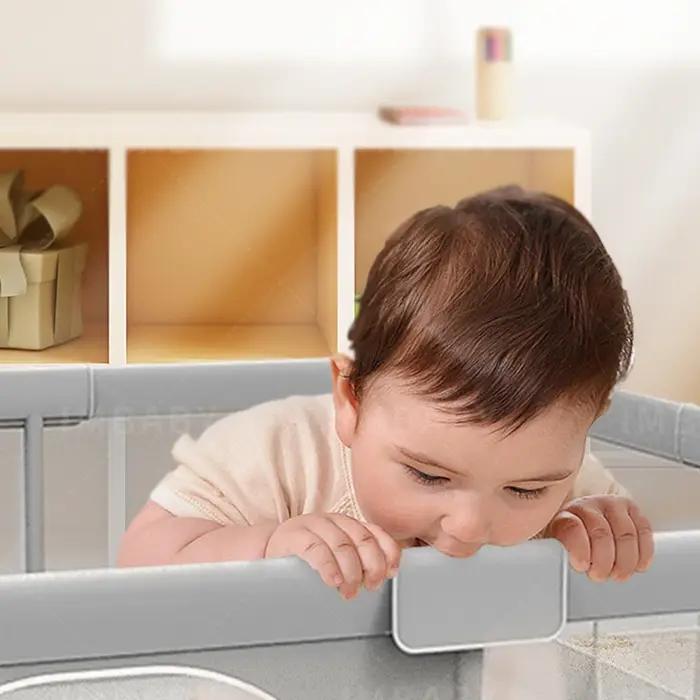 Grand Parc de Jeux pour Bébé, 200cm, avec 2 Cadeaux, Clôture de Sécurité Solide pour Enfant