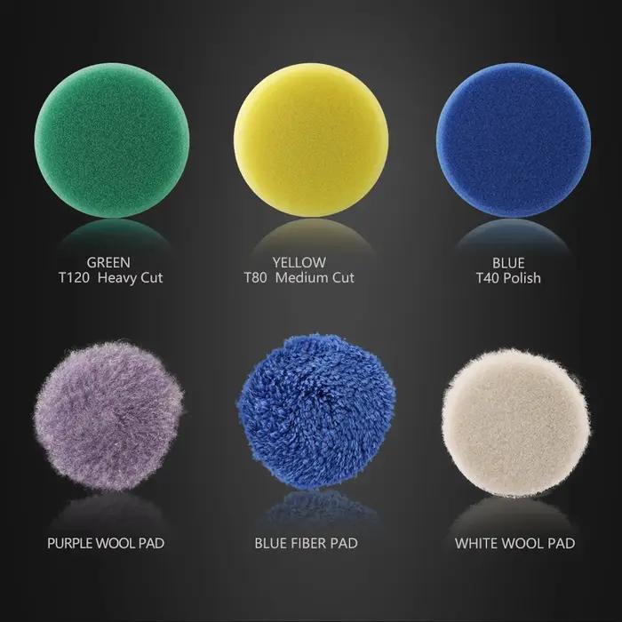 SPTA Mini 1.5 pouces (40mm) / 2 pouces (50mm) Kit de tampons de polissage éponge pour outil de netto