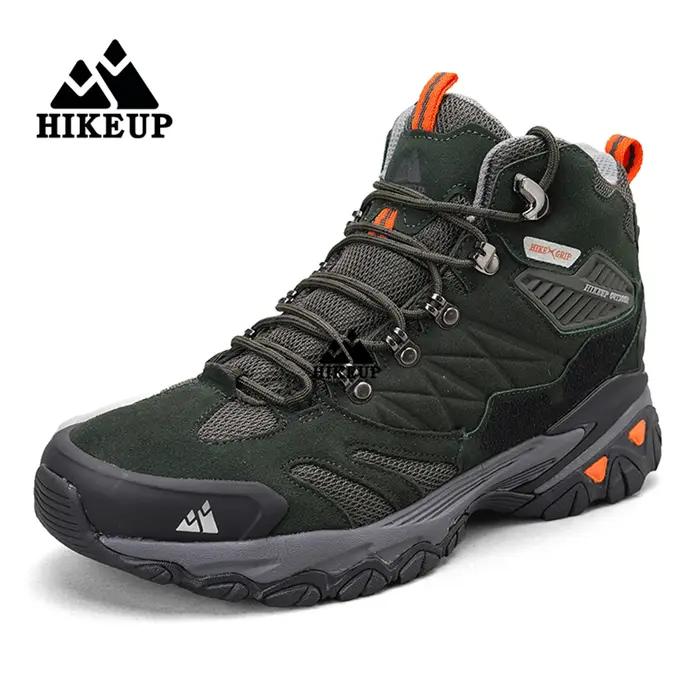 Bottes de randonnée homme imperméables en daim HIKEUP - Trekking, militaire et hiver extérieur