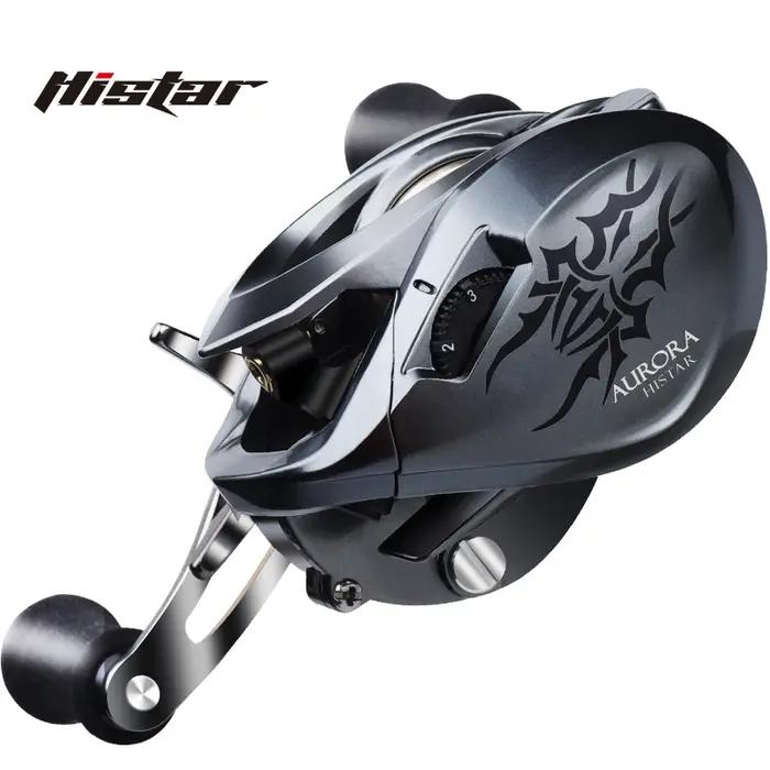 HISTAR – moulinet de pêche Long Casting Aurora, Ratio 7.3:1, puissance de frein de 8kg