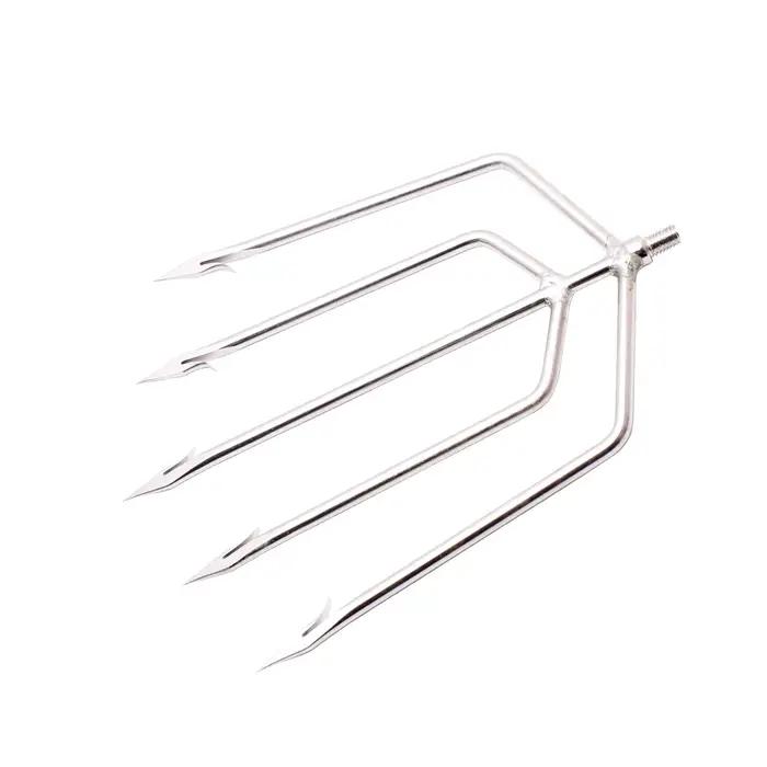 Hameçon d'ancrage de poisson en acier inoxydable, tête de harpon, avec barbe, fourchette pointue, de