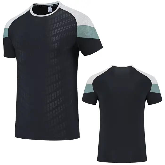 T-shirt de sport à manches courtes pour hommes, à la mode, pour musculation, Fitness, entraînement,