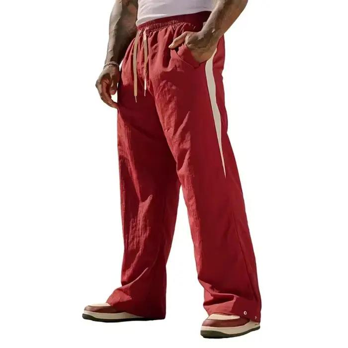 Pantalon de survêtement ample et décontracté pour homme jambes larges tendance sport épissage respirant nouvelle collection automne 2025
