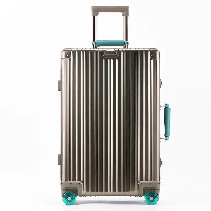 Valise de voyage tout en aluminium et magnésium, bagages roulants, boîtier de chariot en alliage ave