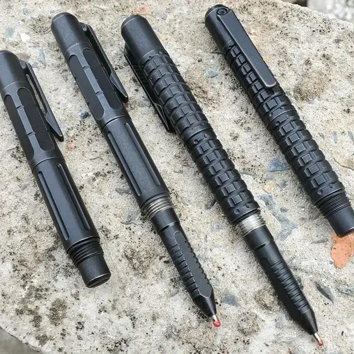 Stylo Tactique EDC Titane - Outil Multifonction Portable Écriture Professionnelle Extérieur