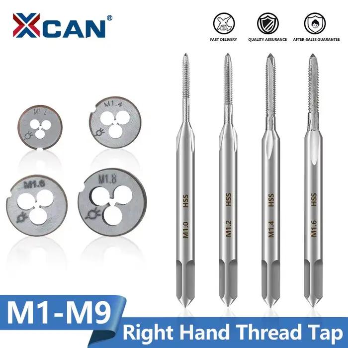 XCAN M1-M9 – jeu de tarauds et filières à filetage droitier, outil de filetage HSS, filetage à vis,