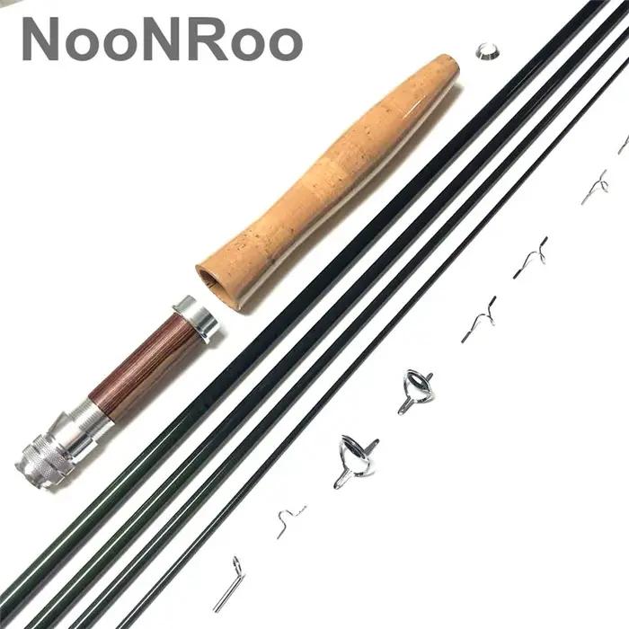 NooNRoo IM8 8ft 6 pouces 4pc 1wt tige à mouche bricolage Cambo Kit Action rapide mouche vierge avec