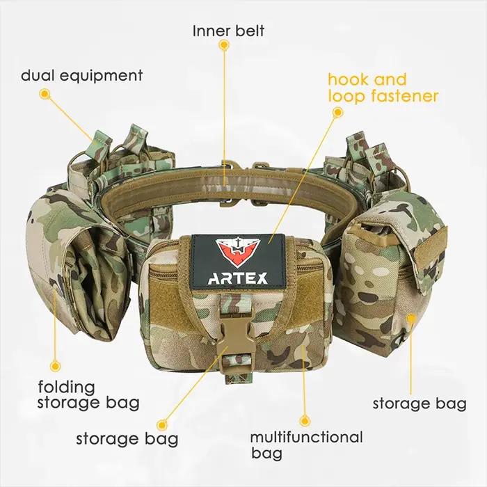 Ensembles de ceintures de combat en plein air, ceintures de service, ceinture utilitaire Airsoft pou