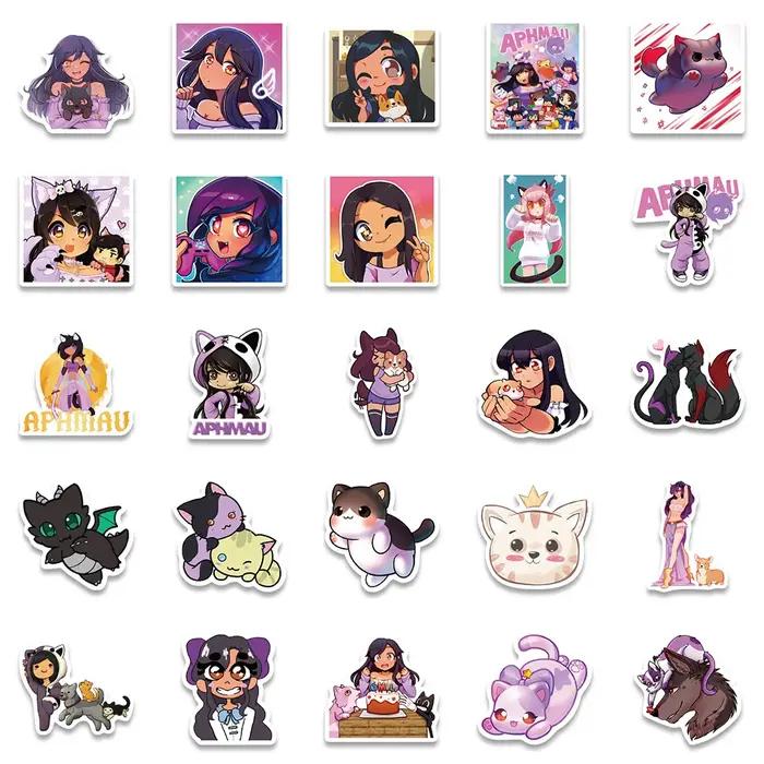 Autocollants de dessin animé Aphmau, 10/30/50 pièces, autocollants amusants pour téléphone portable,
