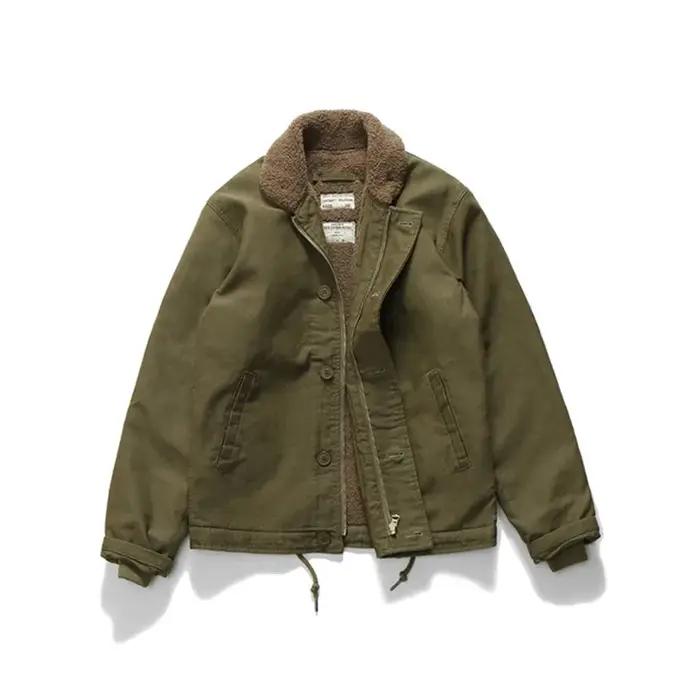 Manteau en coton rembourré pour hommes veste en cachemire en peluche épaissie pour hommes, sport de