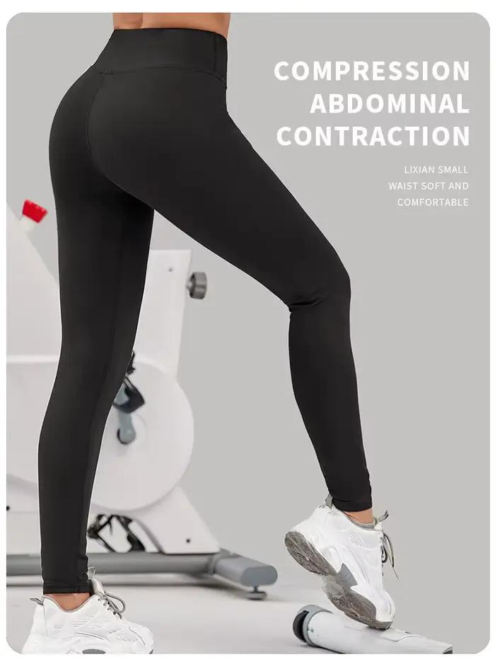 Leggings fitness femme taille haute push-up - Collants yoga running gym sensation nu