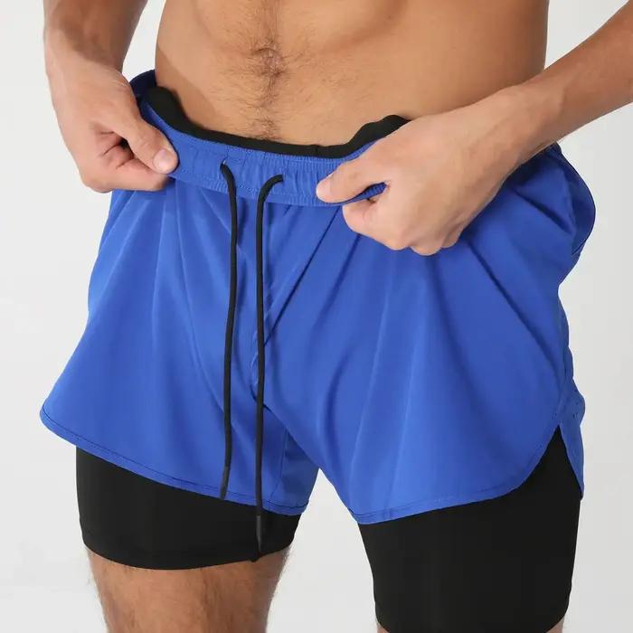 Short de sport pour hommes, short de course avec poches doublées, boucle de serviette, séchage rapid