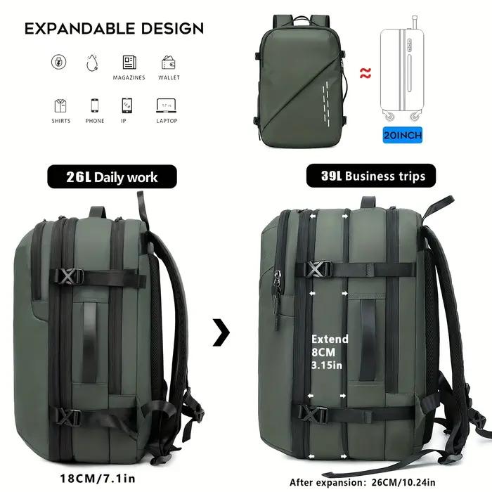 Nouveau sac à dos d'expansion de grande capacité à compression sous vide, sac à dos de voyage, sac d