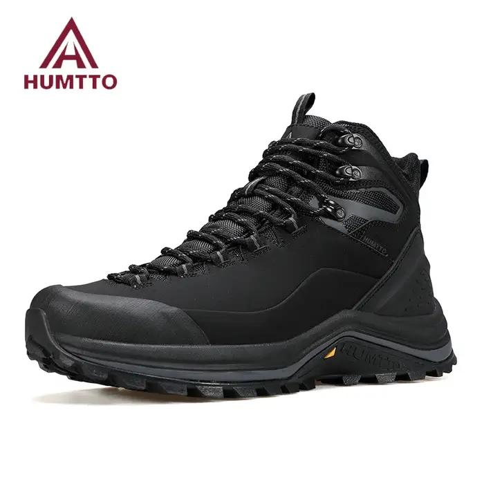 Chaussures randonnée homme cuir véritable HUMTTO - Baskets sécurité trekking extérieur sport hiver respirantes