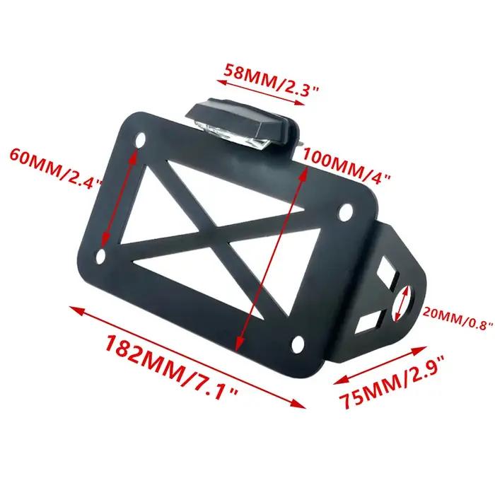 Support de plaque de planificateur d'immatriculation de moto à montage latéral universel, support ra