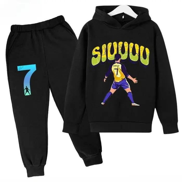Survêtement pour enfants CR7 à séchage rapide -13 ans Ronaldo 7 # Tenue de sport imprimée en tissu