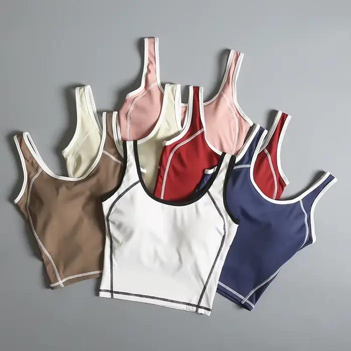 Soutien-gorge de sport pour femmes idéal pour l'été dos élégant antichoc pour course yoga et entraînement professionnel confortable durable