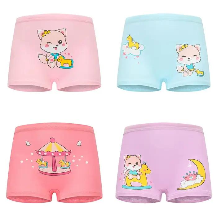 1/4/8/12 pièces enfants filles culottes ensembles coton joli mignon dessin animé licorne imprimer en