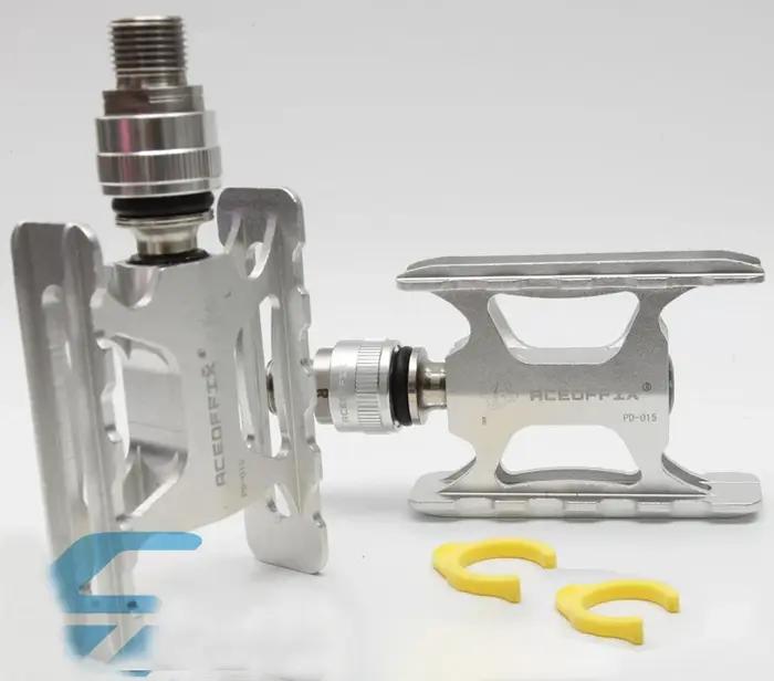 Adaptateurs dégagement rapide pédales vélo Brompton ultralégers Aceoffix pour cyclisme urbain