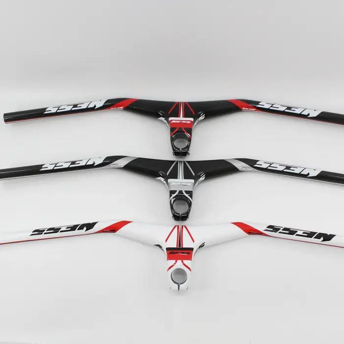 Le plus récent guidon de vélo en fibre de carbone NESS VTT 3K et tige guidon VTT en carbone intégré-