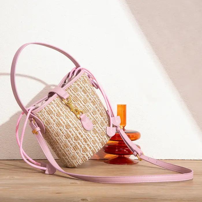 CHCH sac à bandoulière pour femme été nouveau PP herbe tissé sac à main sac de téléphone de vacances