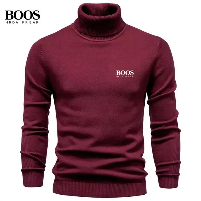 Pull à col roulé à manches longues pour homme, de haute qualité, automne et hiver, nouveau, tendance