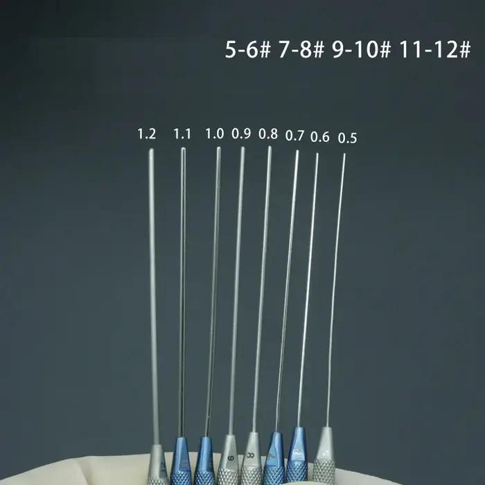 Instruments ophtalmiques en acier inoxydable 4 pièces/ensemble, sonde lacrimal, équipement de micros