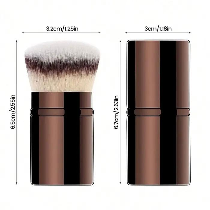 Pinceau de maquillage rétractable professionnel pour le visage, brosse à Blush, brosse à fond de tei
