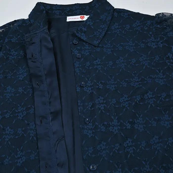 Ensemble 2 pièces Tenue de Shabbat XS-3XL Chemise à manches longues et jupe longue élégante en maill