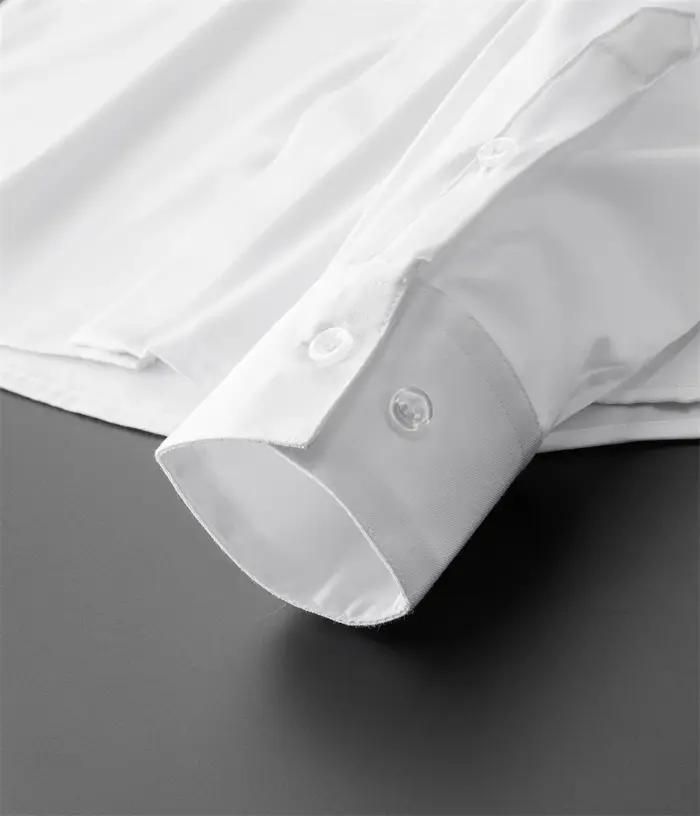 Chemise de luxe à manches longues pour hommes, avec strass, chemises décontractées, pour Banquet, fê