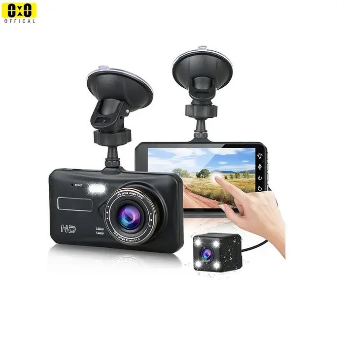 Dash Cam Caméra de tableau de bord avant et arrière, enregistreur vidéo de voiture, boîte noire, FUL