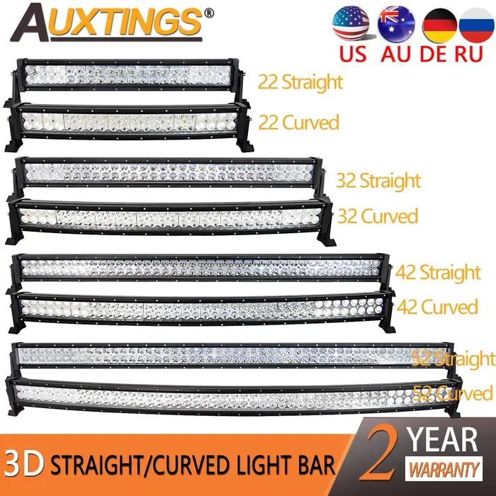 Auxtings 22 32 42 52 ''en barre lumineuse Led incurvée/droite COMBO barre lumineuse de travail Led c