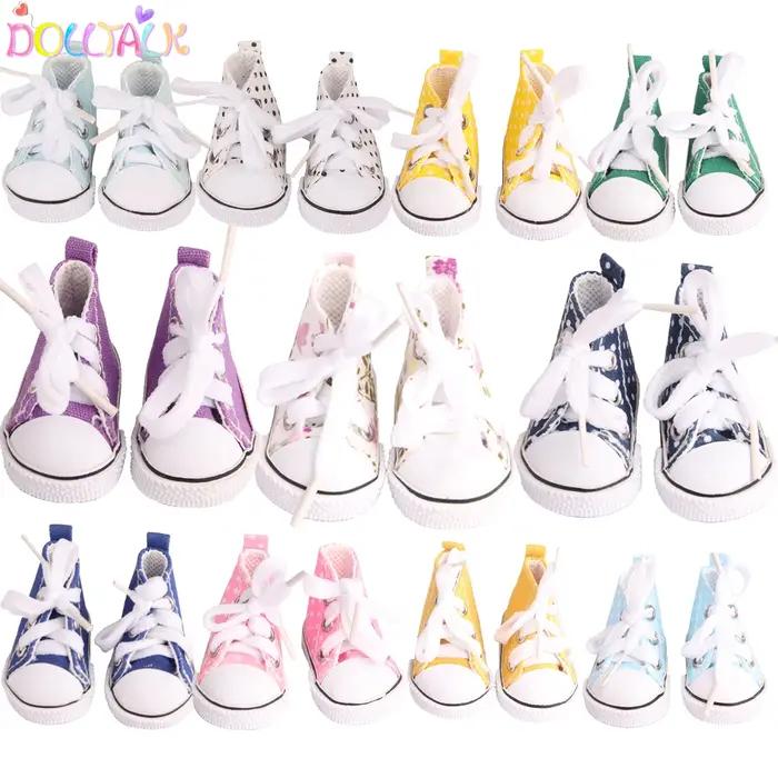 Chaussures en toile pour poupée EXO Nancy, 5cm, faites à la main, 12 couleurs, Mini chaussures en to