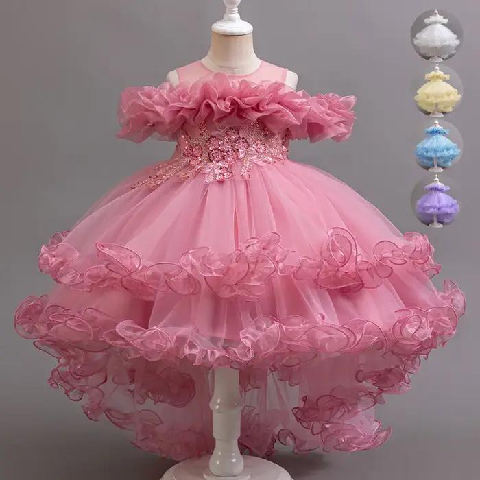 Robe de Princesse à Paillettes pour Fille, Tenue de Mariage, de Noël, de ixd'Anniversaire, Douce et