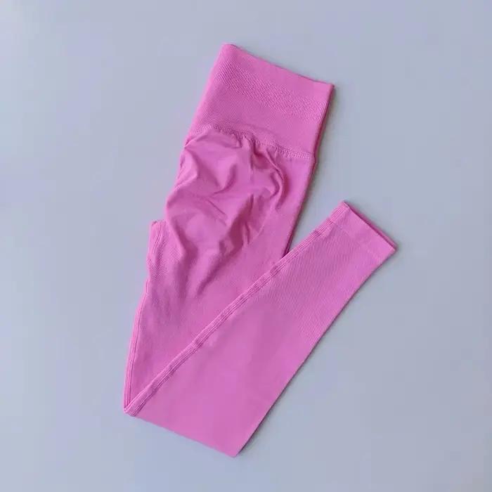 Leggings taille haute sans couture, pantalon de Fitness pêche, serré, extensible, fin, séchage rapid