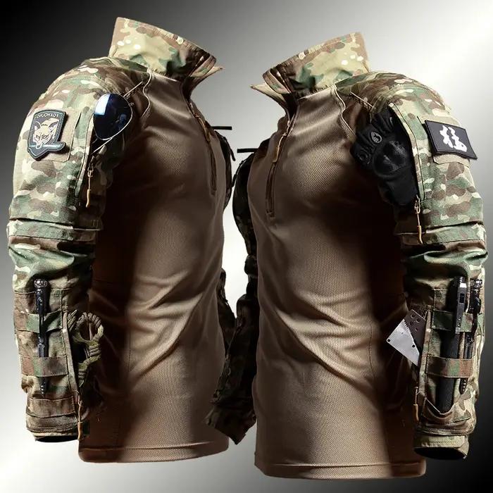 Costume de travail pour hommes vêtements dextérieur tshirt pantalon manches longues durables pour chasse camping activités en plein air