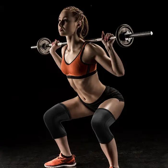 AOLIKES 1 paire 7mm néoprène sport genouillères Compression haltérophilie pressurisé Crossfit entraî