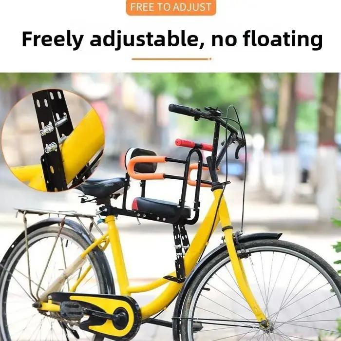 Siège enfant pour vélo de montagne et voiture, siège de sécurité avant pour bébé, compatible avec le changement de vitesse pour véhicule électrique, confort et sécurité pour les déplacements quotidiens et les aventures en famille