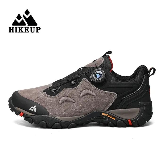 HIKEUP-chaussures en cuir pour hommes, chaussures de randonnée en plein air, baskets de Trekking tou