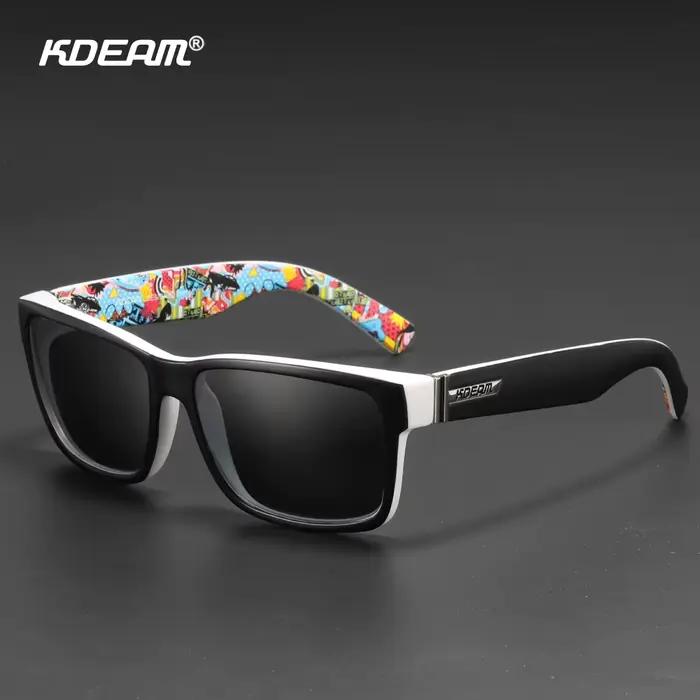 KDEAM Revamp de Sport hommes lunettes de soleil polarisées couleurs choquantes lunettes de soleil co