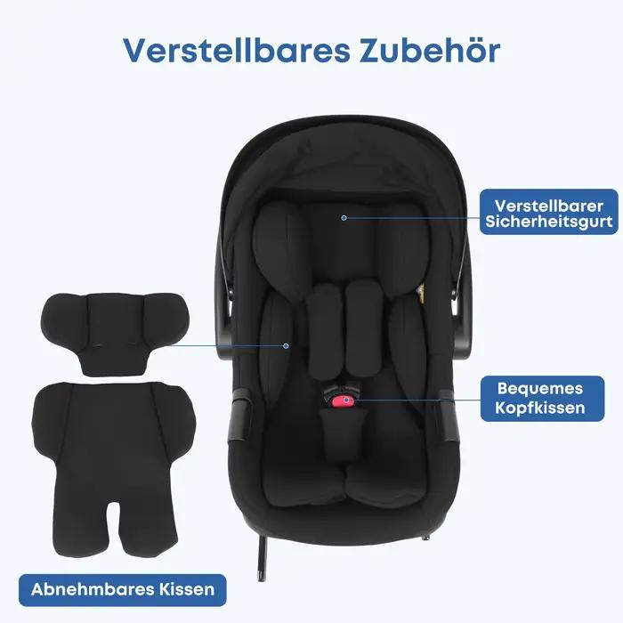 Siège auto pour bébé pour nouveau-né de 0 à 15 mois (40-85 cm) 13 kg Base ISOFIX siège auto taille I