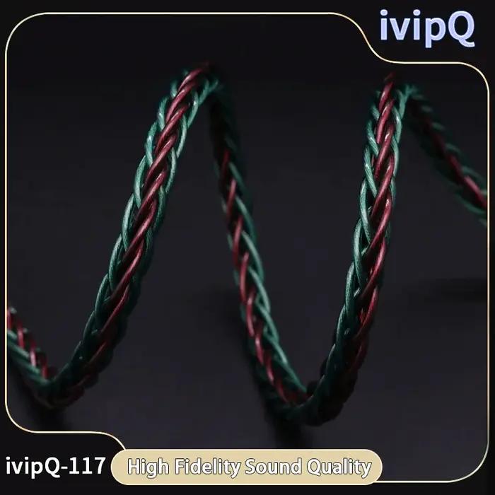 IvipQ-117 8 Core ODavid et 7N OCC Mix Écouteurs haut de gamme Câble de mise à niveau avec prises mod