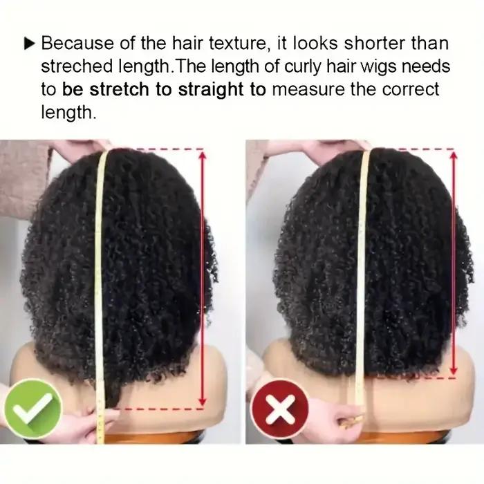 Perruque Brésilienne Remy 180% Naturelle Crépue Bouclée avec Frange, Cheveux Courts Faits à la Machi